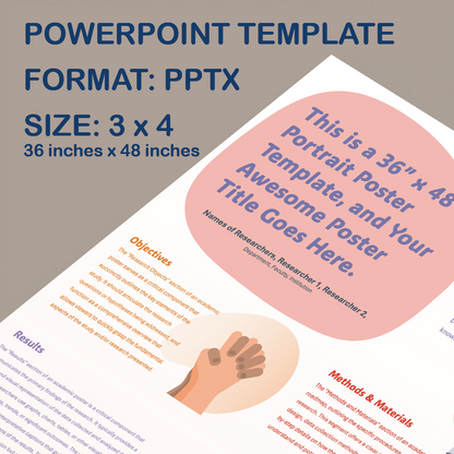 36 x 48 Portrait PowerPoint Template – Wellness 02