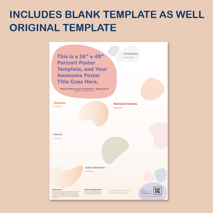 36 x 48 Portrait PowerPoint Template – Wellness 02
