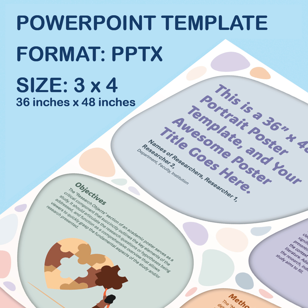 36 x 48 Portrait PowerPoint Template – Wellness 03