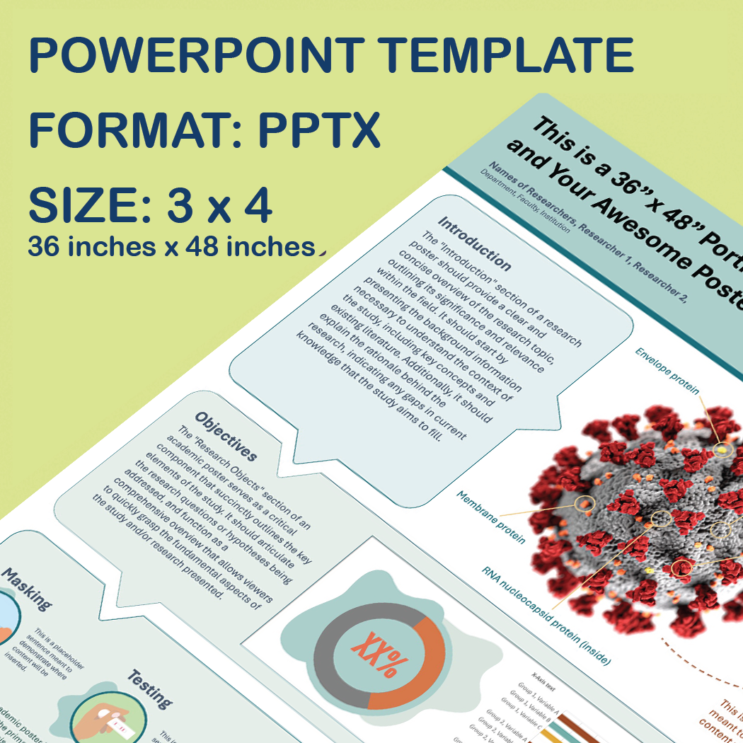 36 x 48 Portrait PowerPoint Template – Bio 03