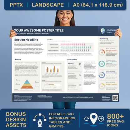 A0 Landscape PowerPoint Template – Data 01