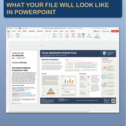 A0 Landscape PowerPoint Template – Data 01