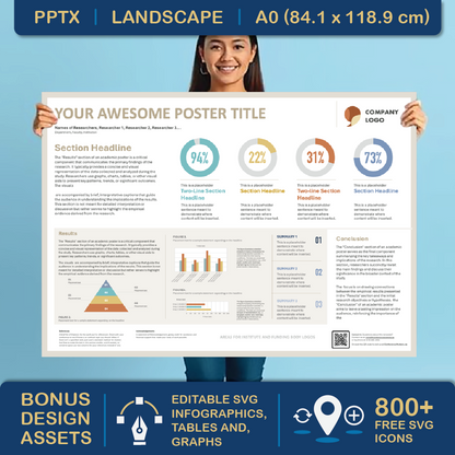 A0 Landscape PowerPoint Template – Data 02