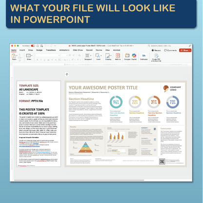 A0 Landscape PowerPoint Template – Data 02