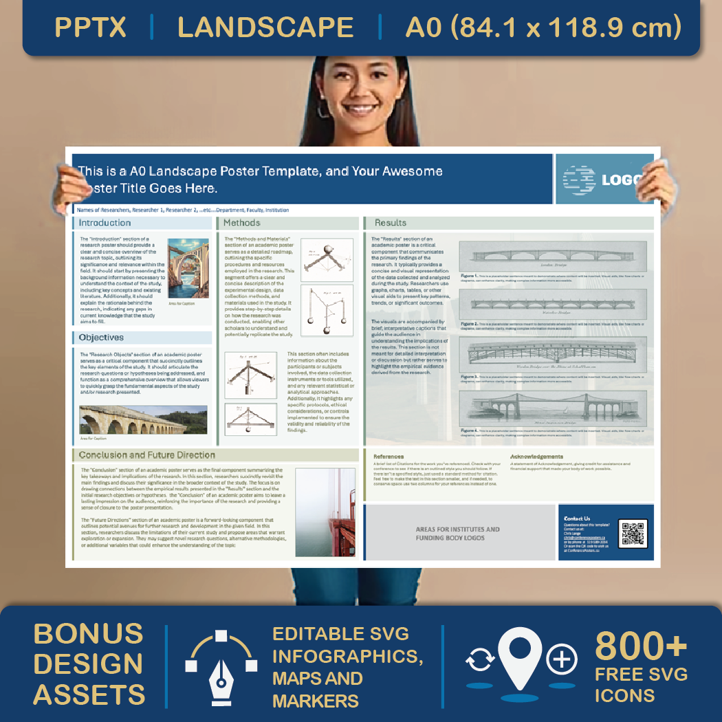 A0 Landscape PowerPoint Template – Engeneering 01