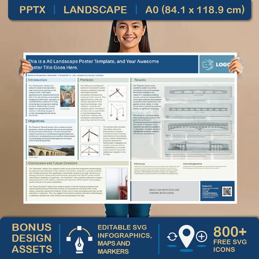 A0 Landscape PowerPoint Template – Engeneering 01