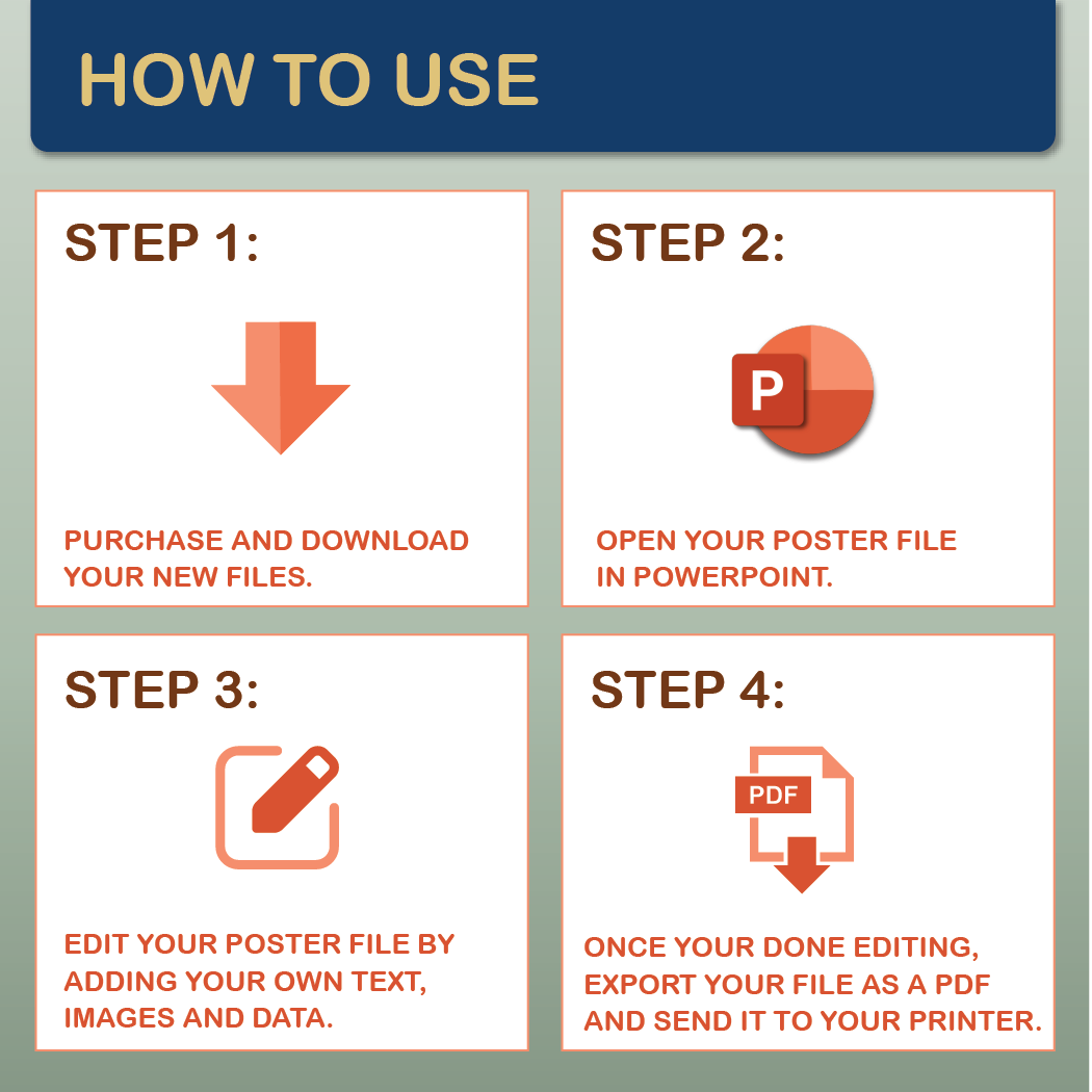 A0 Landscape PowerPoint Template – Business 01
