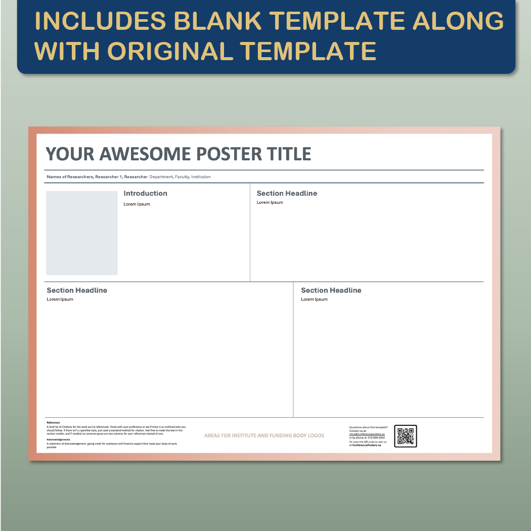 A0 Landscape PowerPoint Template – Business 01