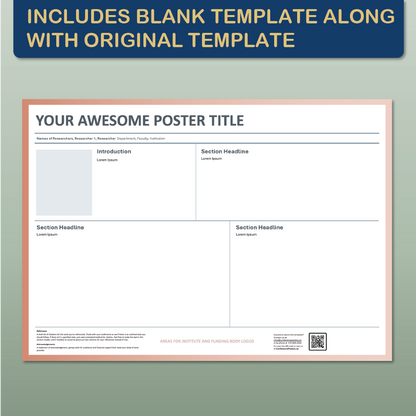A0 Landscape PowerPoint Template – Business 01