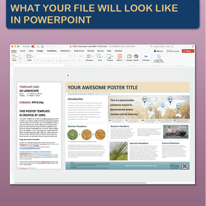 A0 Landscape PowerPoint Template – Business 02