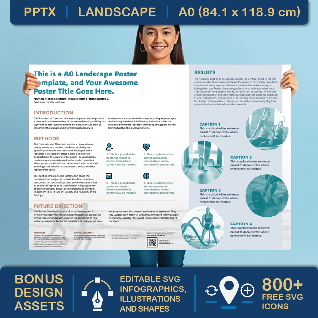 A0 Landscape PowerPoint Template – Health 01