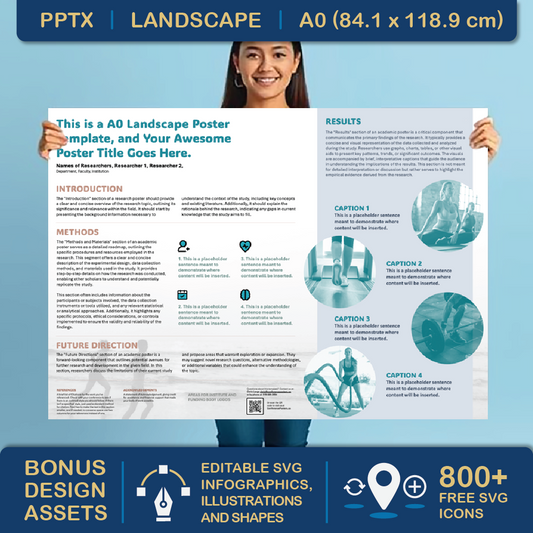 A0 Landscape PowerPoint Template – Health 01