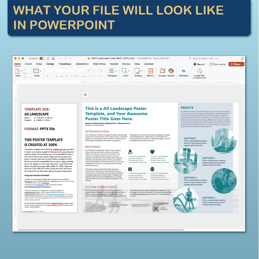 A0 Landscape PowerPoint Template – Health 01