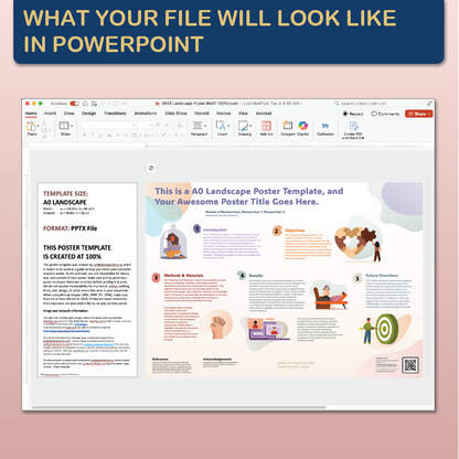 A0 Landscape PowerPoint Template – Wellness 01