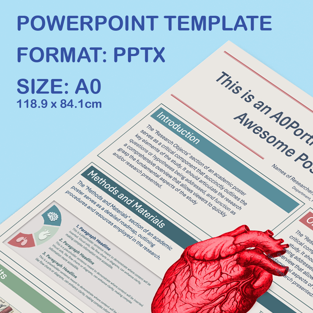 A0 Portrait PowerPoint Template – Bio 05