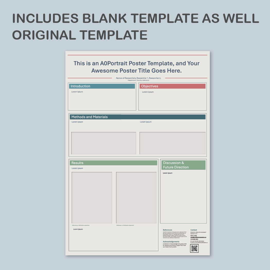 A0 Portrait PowerPoint Template – Bio 05