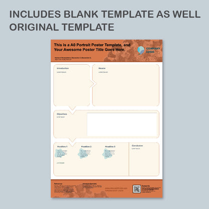 A0 Portrait PowerPoint Template – Bio 02