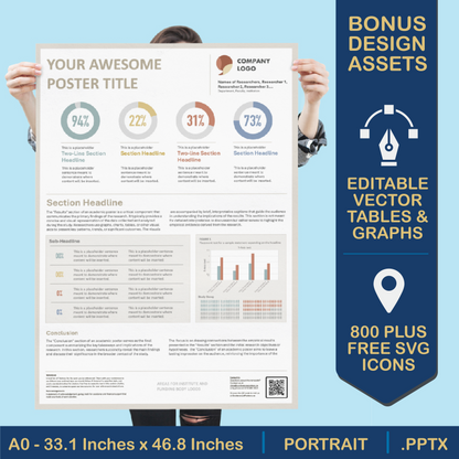 A0 Portrait PowerPoint Template – Data 02