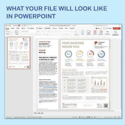 A0 Portrait PowerPoint Template – Data 02