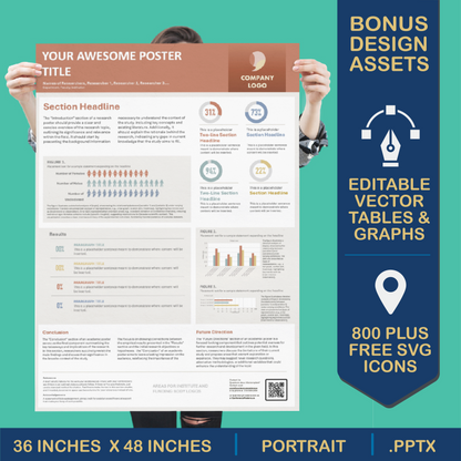 A0 Portrait PowerPoint Template – Data 03