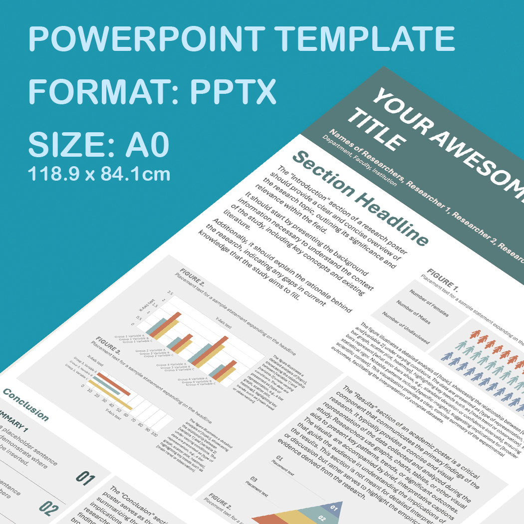 A0 Portrait PowerPoint Template – Data 03