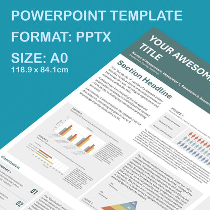 A0 Portrait PowerPoint Template – Data 03