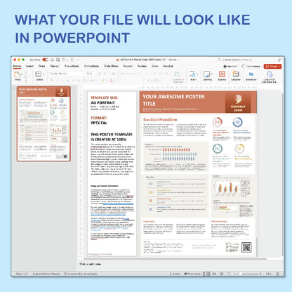 A0 Portrait PowerPoint Template – Data 03