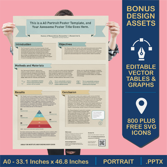 A0 Portrait PowerPoint Template – Generic 01