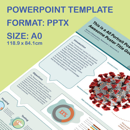 A0 Portrait PowerPoint Template – Bio 03