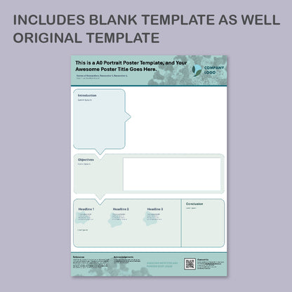 A0 Portrait PowerPoint Template – Bio 03