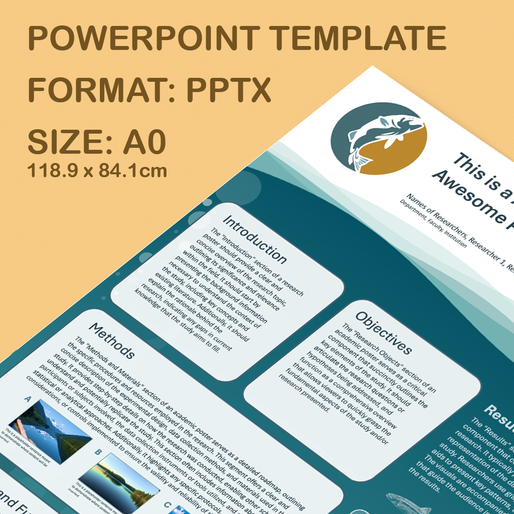 A0 Portrait PowerPoint Template – Bio 04