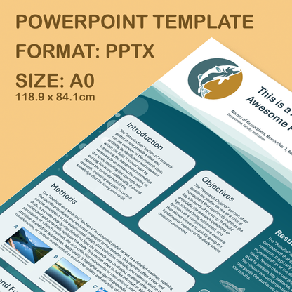 A0 Portrait PowerPoint Template – Bio 04