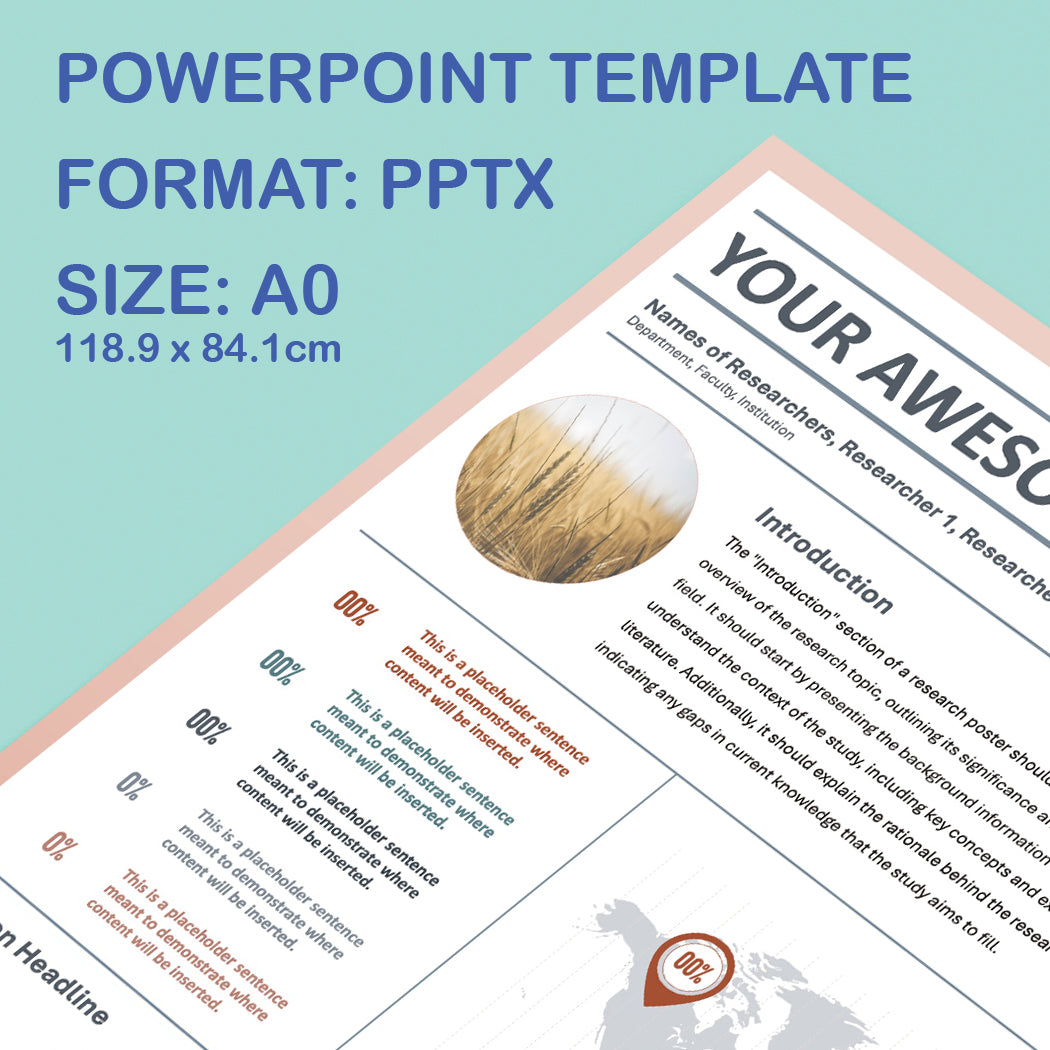A0 Portrait PowerPoint Template – Commerce 01