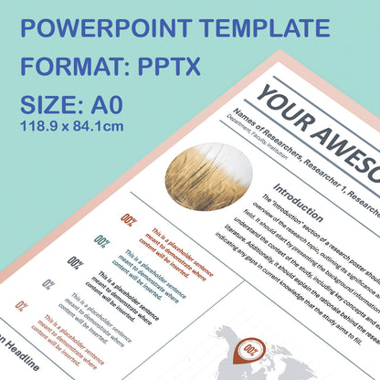 A0 Portrait PowerPoint Template – Commerce 01