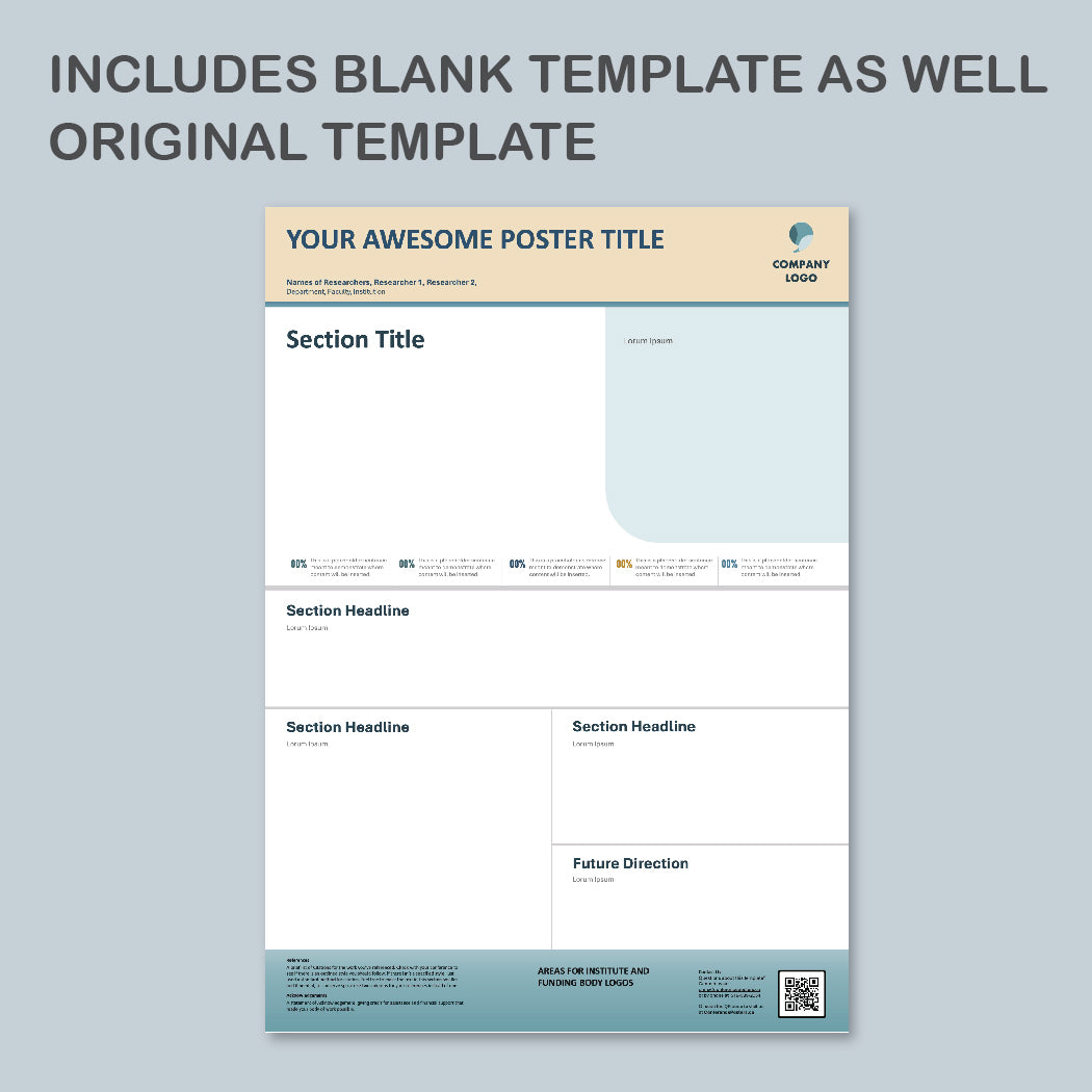 A0 Portrait PowerPoint Template – Commerce 02