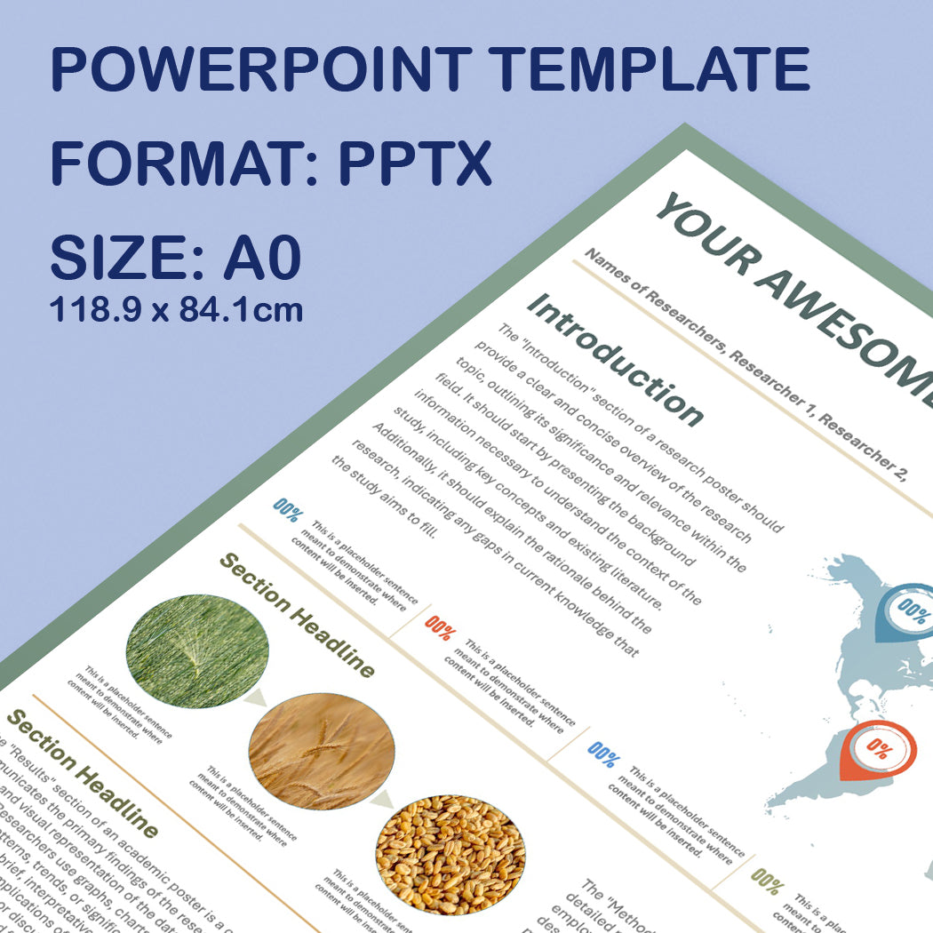 A0 Portrait PowerPoint Template – Eng 01