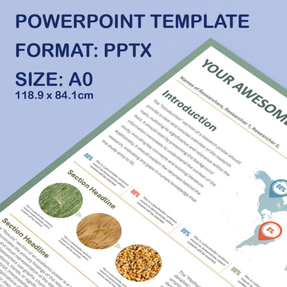 A0 Portrait PowerPoint Template – Eng 01
