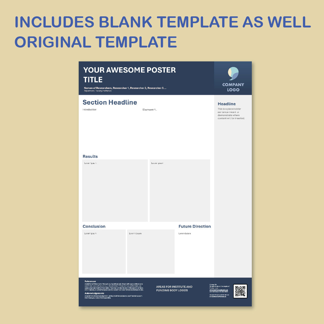 A0 Portrait PowerPoint Template – Data 01