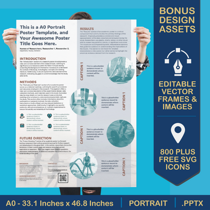A0 Portrait PowerPoint Template – Health 01