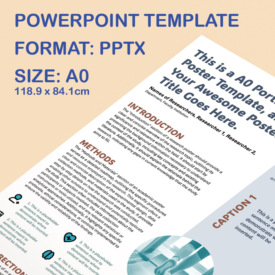 A0 Portrait PowerPoint Template – Health 01