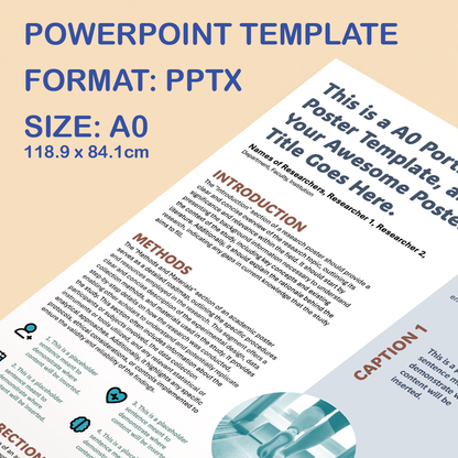 A0 Portrait PowerPoint Template – Health 01