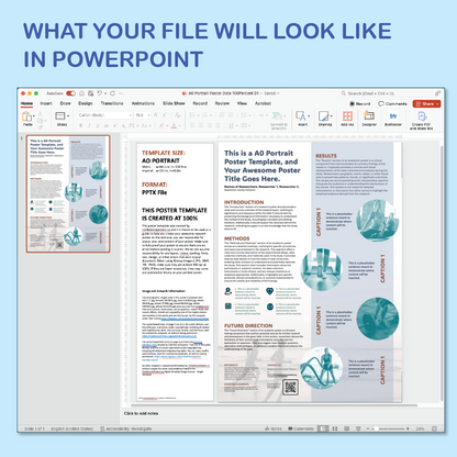 A0 Portrait PowerPoint Template – Health 01