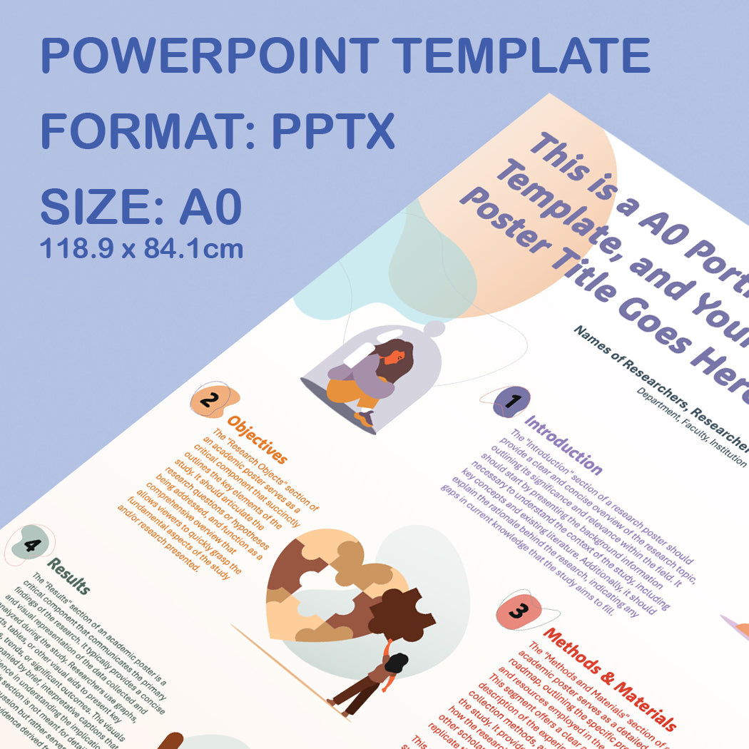 A0 Portrait PowerPoint Template – Wellness 01