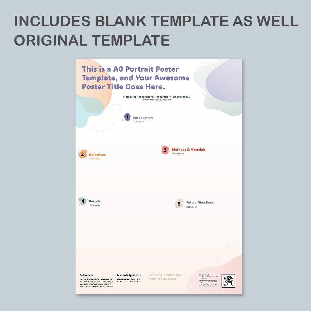 A0 Portrait PowerPoint Template – Wellness 01
