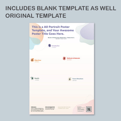 A0 Portrait PowerPoint Template – Wellness 01