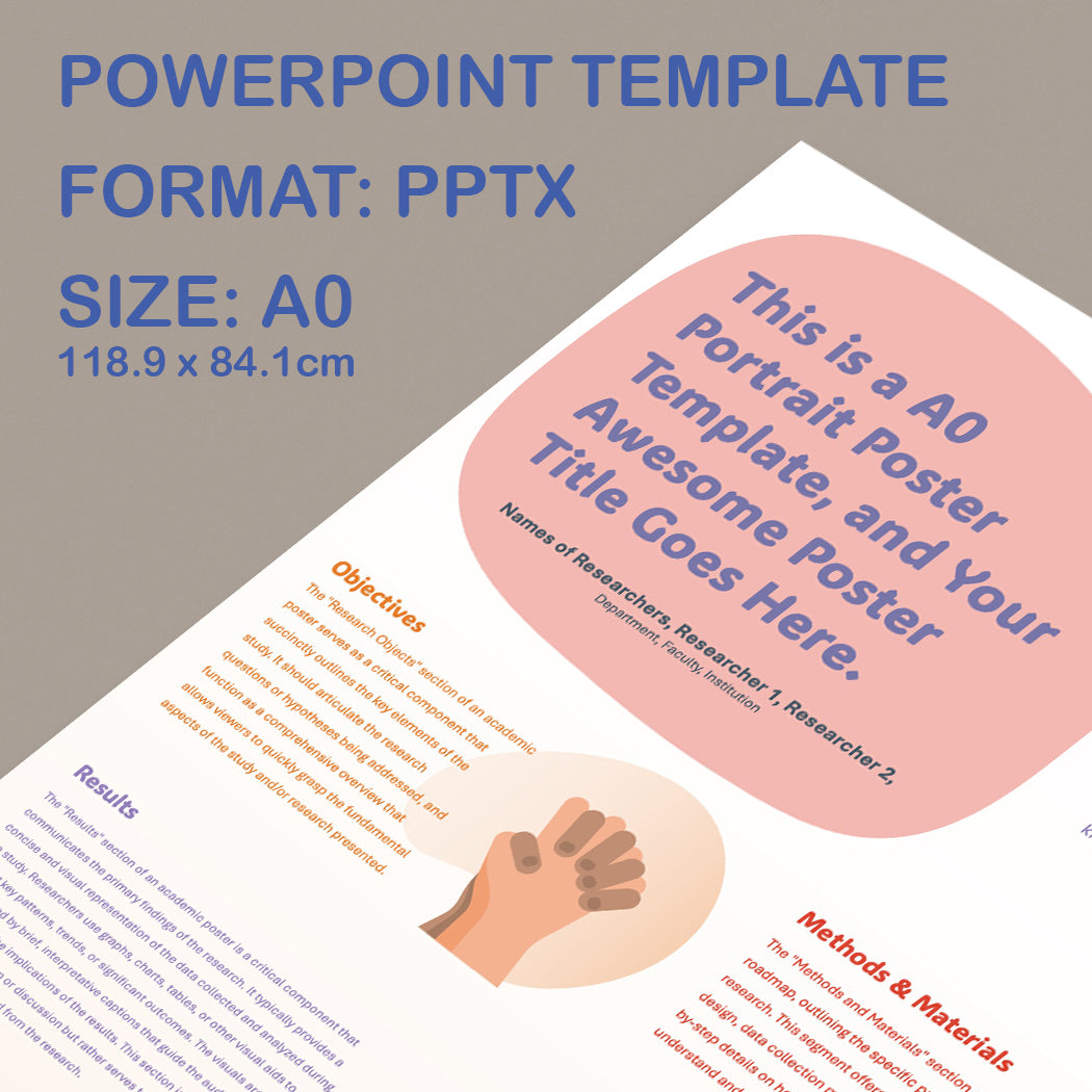 A0 Portrait PowerPoint Template – Wellness 02