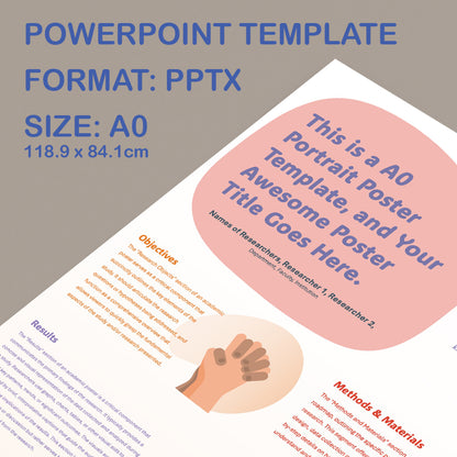 A0 Portrait PowerPoint Template – Wellness 02