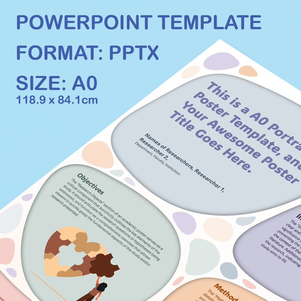 A0 Portrait PowerPoint Template – Wellness 03