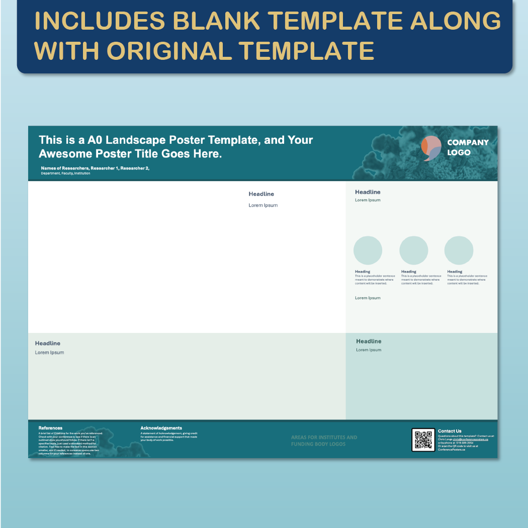 A0 Landscape PowerPoint Template – Biology 01