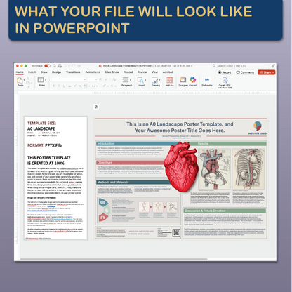 A0 Landscape PowerPoint Template – Biology 05